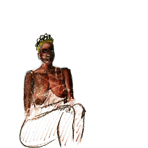 unfinished African drawing