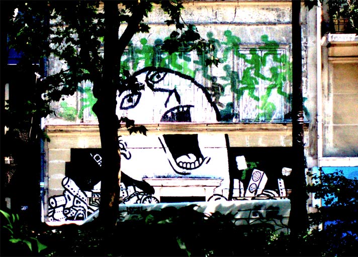 Whimsical street  art is life