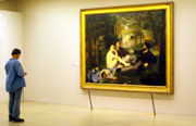 Visitor at museum