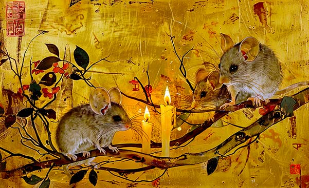 candle mice, golden rectangle