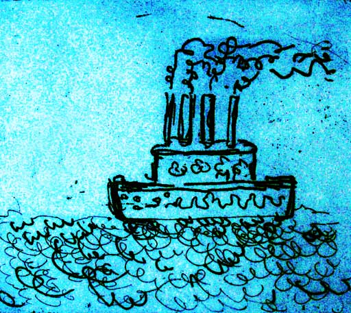 Art is fun like birthday cake boat