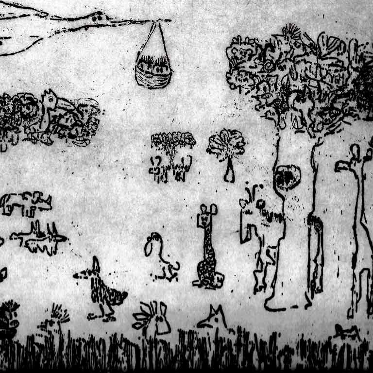 drawing talking about printmaking