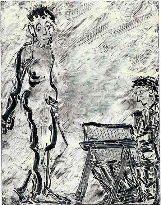medusa turns man to stone