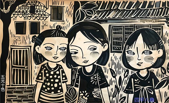 Inner lives of human beings lino prints